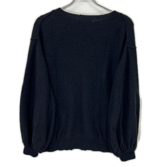 Black Cashmere Blend Voluminous Sleeve Knit Top S Men's