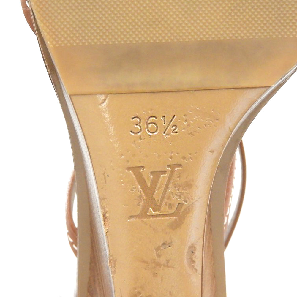 LOUIS VUITTON Louis Vuitton flower motif sandals women's shoes brown 36 1/2 shoes