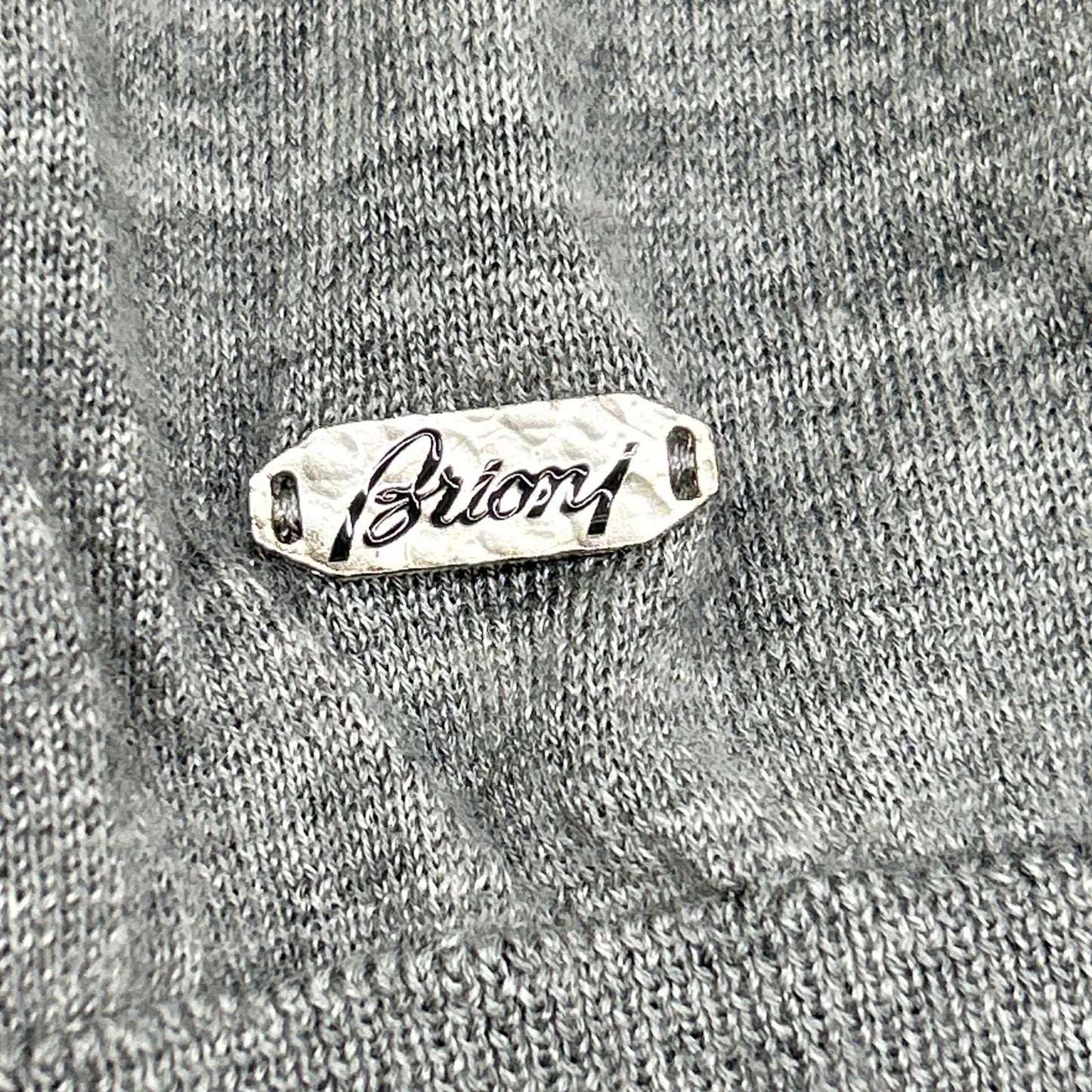 Brioni ブリオーニ グレー カシミア シルク 半袖ニット トップス