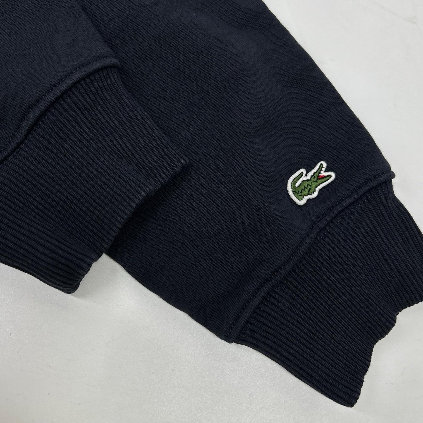 Lacoste ラコステ ネイビー オーバーサイズワニロゴステッチスウェットフーディー トップス