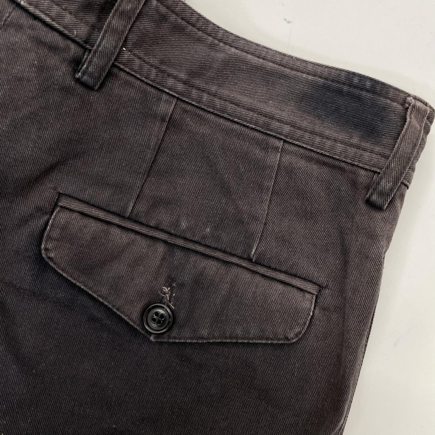DRIES VAN NOTEN ドリスヴァンノッテン 1157-343-0396 ブラック フェード加工 コットンリネンショーツ ボトムス