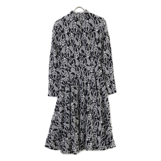 DOLCE&GABBANA ドルチェアンドガッバーナ F6SR7T ブラック ホワイト レーヨン 裏地シルクワンピース ワンピース