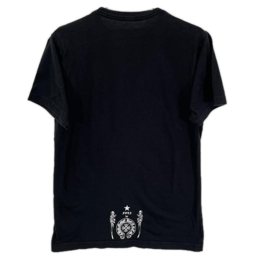 Chrome hearts クロムハーツ ブラック フォティナスカル フォティフロントロゴプリントTシャツ トップス