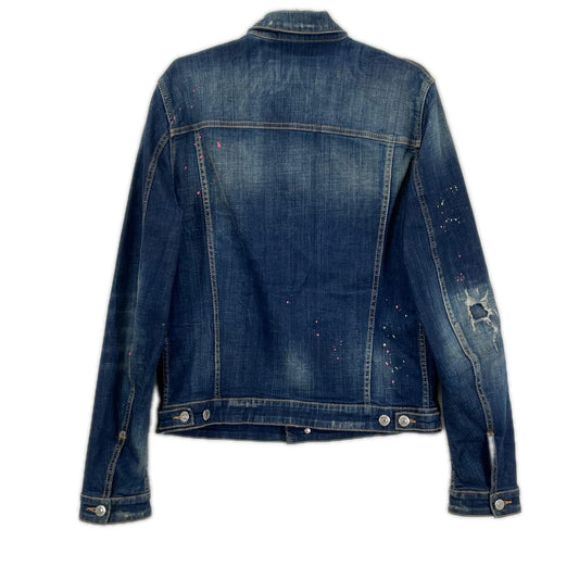 DSQUARED2 ディースクエアード S74AM0914 Classic Jean Jacket ペンキ加工ジャケット ジャケット