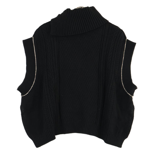 Y's 【Beautiful condition】YB-K81-680 Oversized Asymmetric Turtleneck Knit Vest