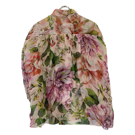 DOLCE&GABBANA ドルチェアンドガッバーナ F5M01T IS1AD フローラルプリントシルクオーバーサイズシャツ トップス