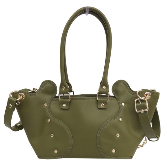 nori enomoto Nori Enomoto Excellent Condition Dimanche Nuit 2WAY Bag Handbag Women's Olive Handbag