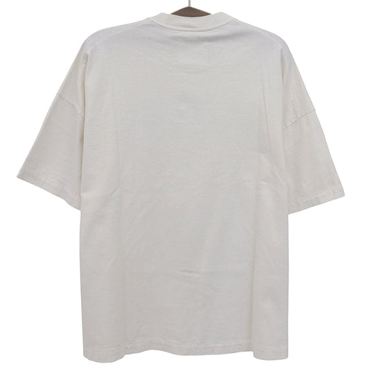 JIL SANDER Logo Oversized Cotton T-Shirt Top Men's White L JSMU707045 Tops