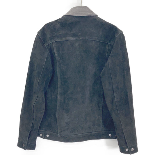 DMF236954 Black Suede Jacket M Men's