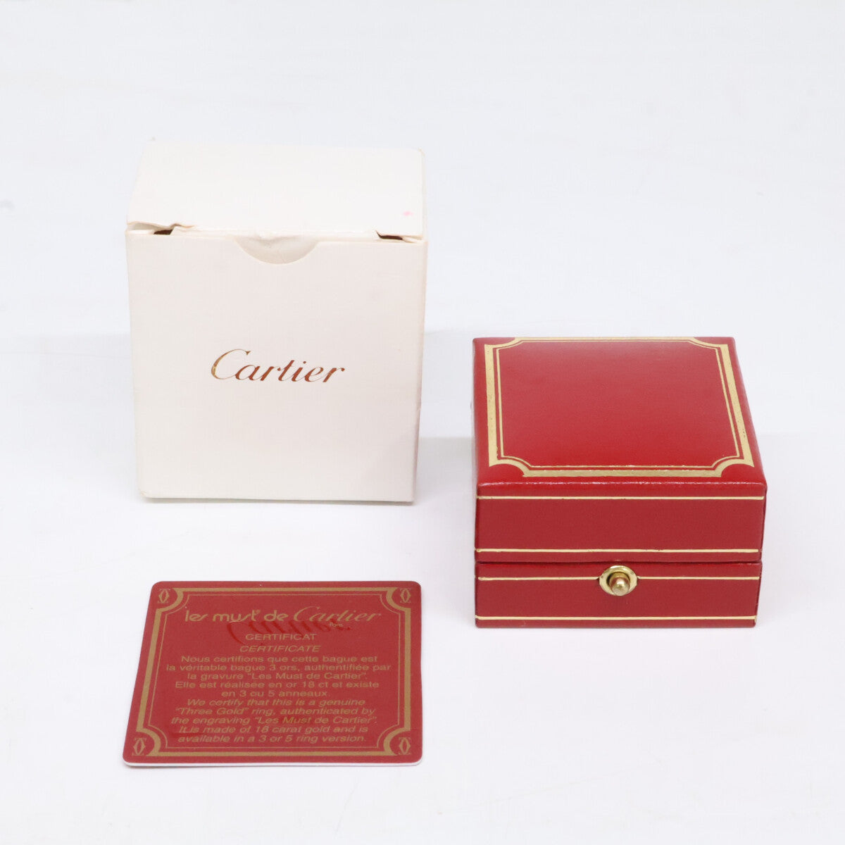 Cartier カルティエ 仕上げ済み 750 トリニティ リング 指輪