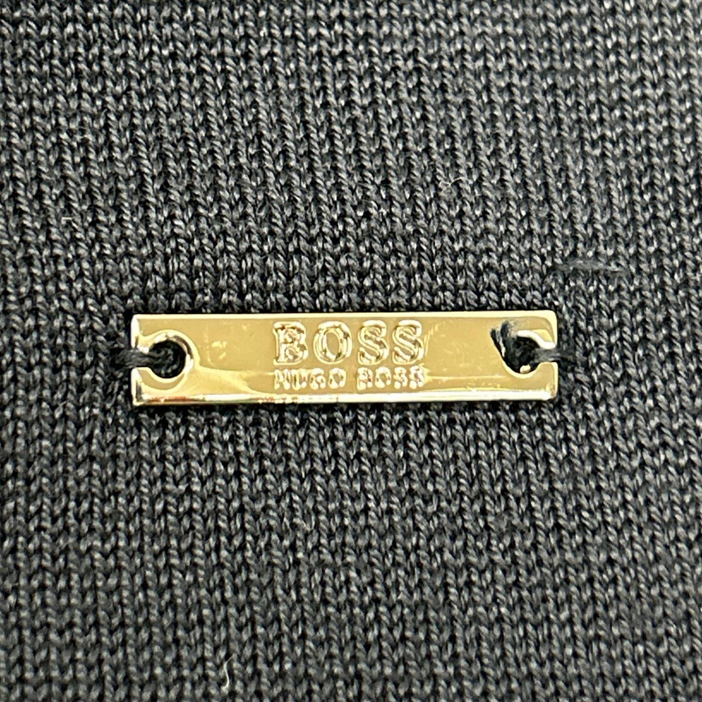 HUGOBOSS ヒューゴボス ネイビー シルク×コットン 半袖ニット トップス