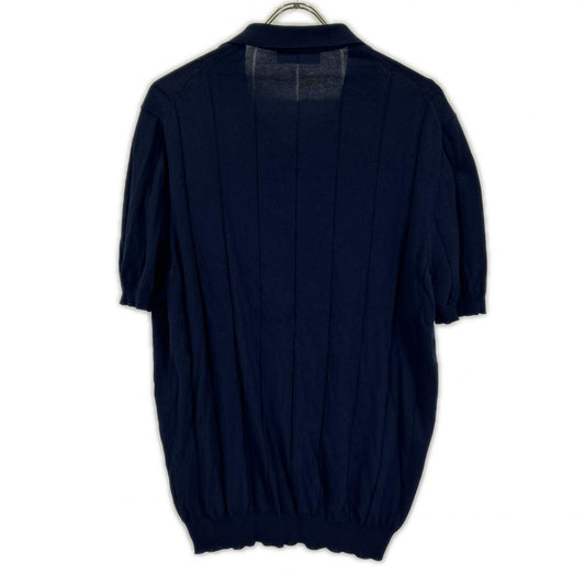 GRAN SASSO グランサッソ ネイビー スキッパー 半袖 ニット トップス
