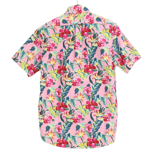 Ralph Lauren Classic Fit Pink Hibiscus Button-Down Short-Sleeve Top S Men's