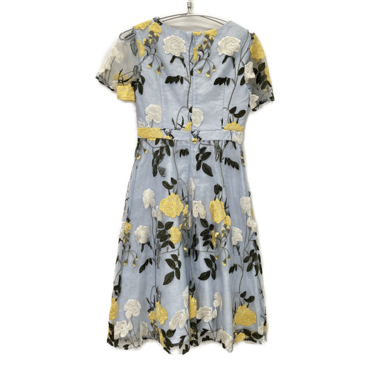 GRACE CONTINENTAL Grace Continental 1823 5054-0 Light Blue Floral Embroidery Lace Dress Dress 34 Women's