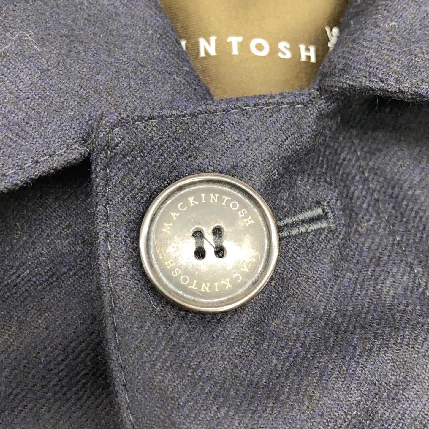 MACKINTOSH マッキントッシュ 英国製 ネイビー ウール ステンカラーコート コート 40
