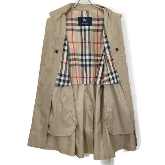 Beige Nylon Belted Spring Coat Coat L Men's
