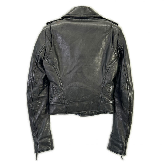 BALENCIAGA バレンシアガ 256302 ブラック ラムレザー ダブルライダースジャケット ジャケット
