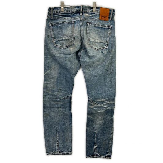 DENHAM Denim Blue DM06010JGV GRADE SLIM JGV Selvedge Denim Pants Bottoms