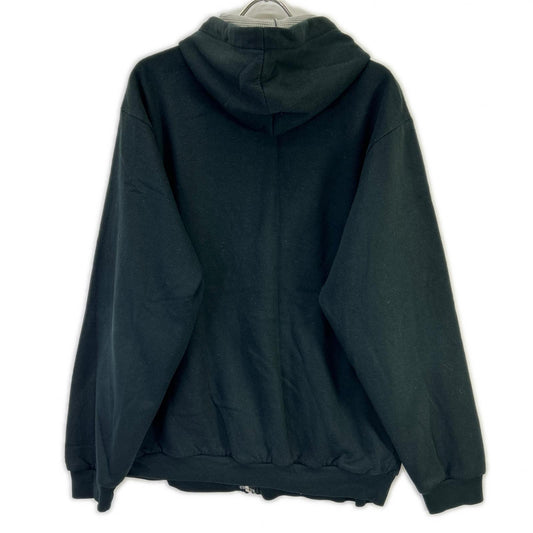 MULESKINS Black 80s Vintage Thermal Lined Full Zip Sweatshirt Hoodie Jacket