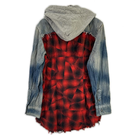 14th addiction フォーティーンス アディクション FRANCES チェック柄 フーディー シャツ トップス