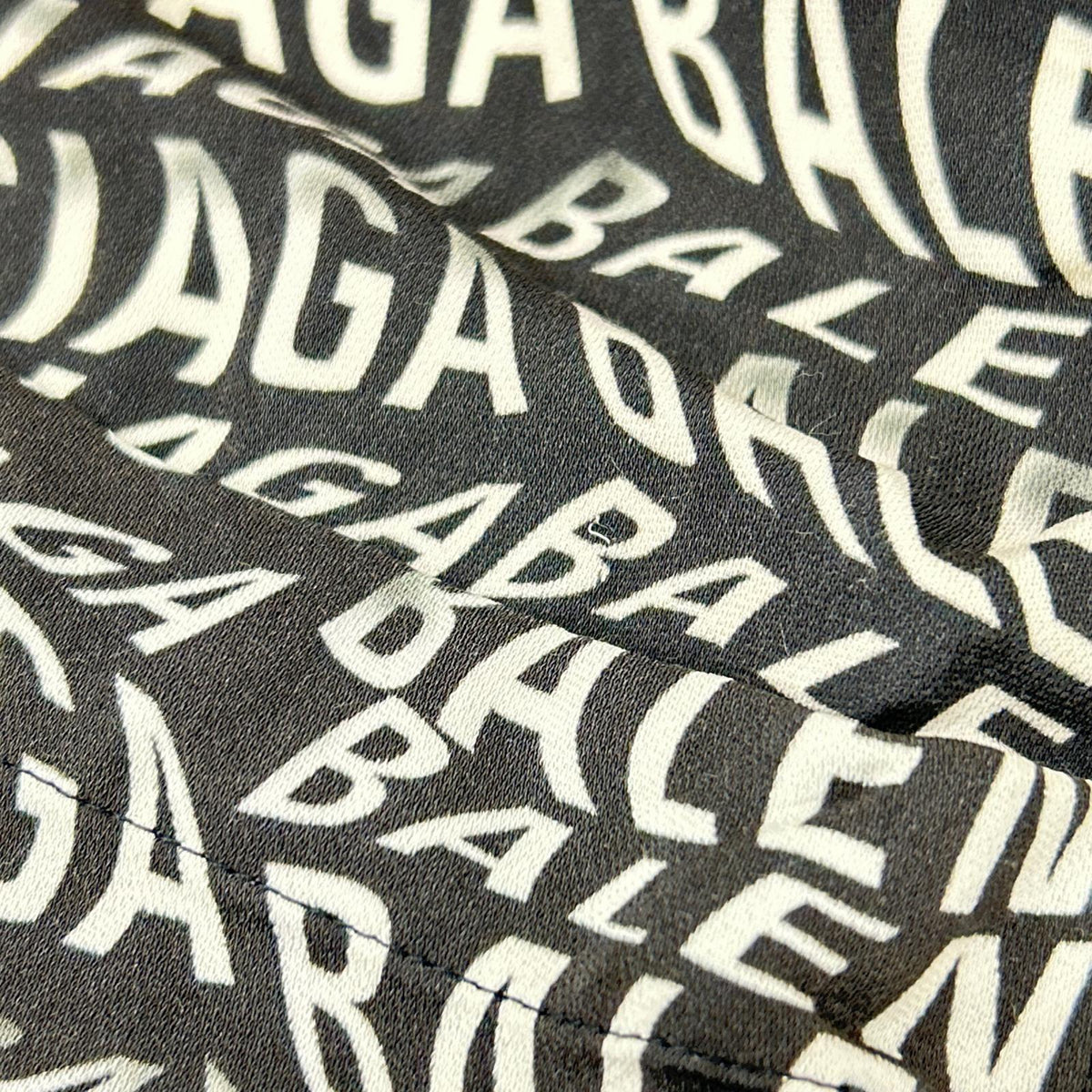 BALENCIAGA バレンシアガ 508467 ブラック 総柄ロゴ 長袖シャツ トップス