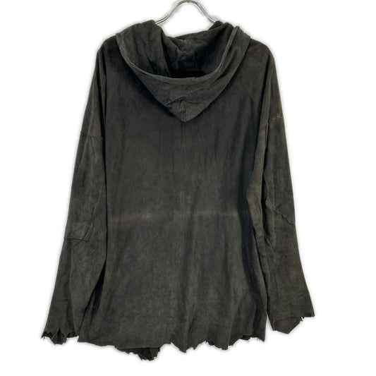 GREG LAUREN グレッグローレン チャコール スエード COAL フーディパーカー トップス