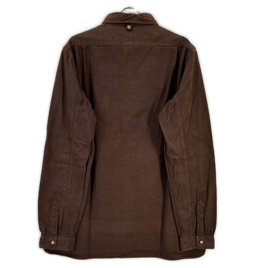 VISVIM ビズビム ブラウン 0115205011010 LONG RIDER 後染めコットン ヘンプ 長袖シャツ トップス