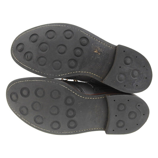 Tricker's トリッカーズ BOUTON レザー ウイングチップ シューズ メンズ グレー 9.5 シューズ