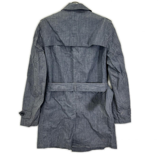 HERNO HERNO IM0126U-17100-9100 blue linen trench coat coat