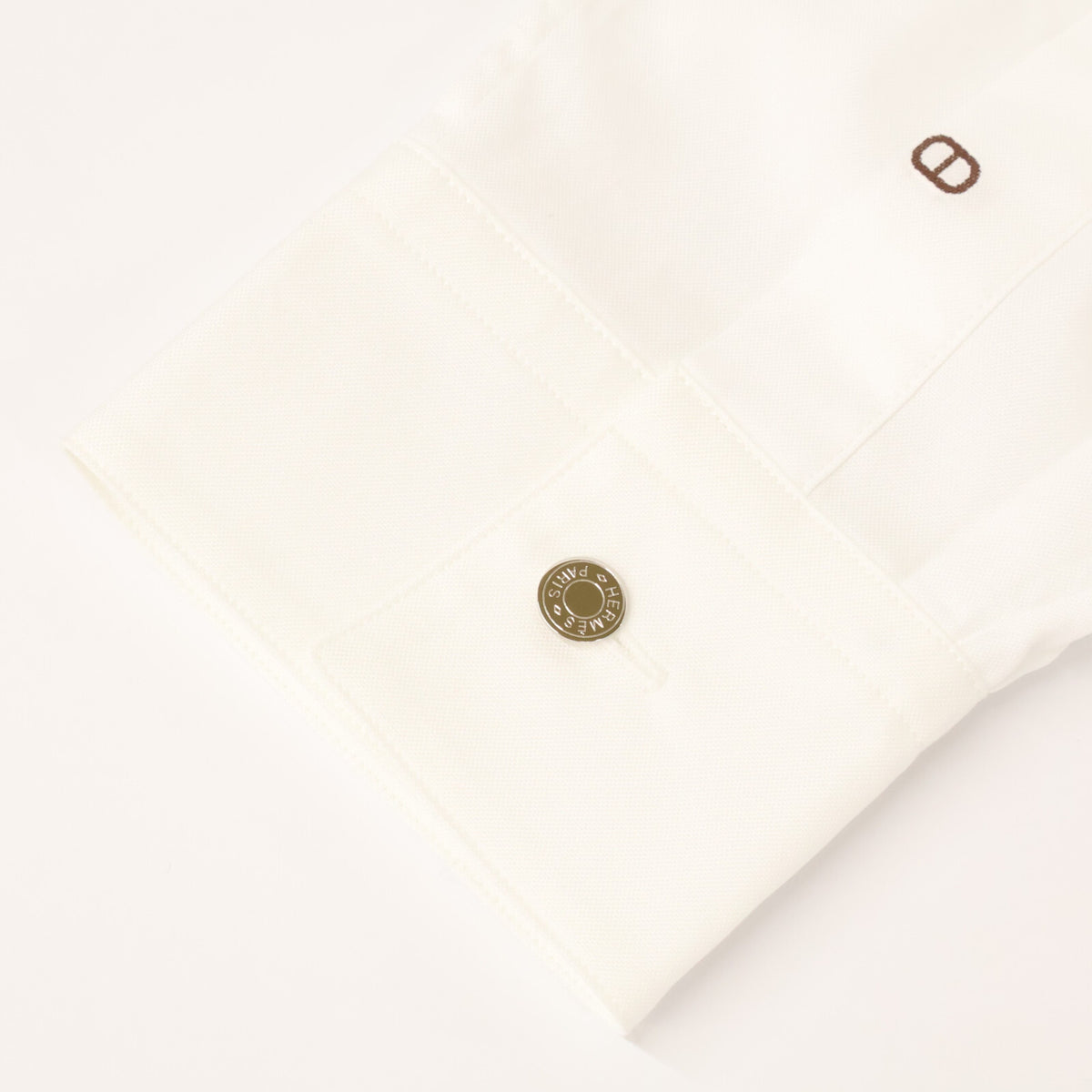 HERMES エルメス 【新品同様/国内正規】566000HC モチーフ刺繍 コットン 長袖シャツ トップス