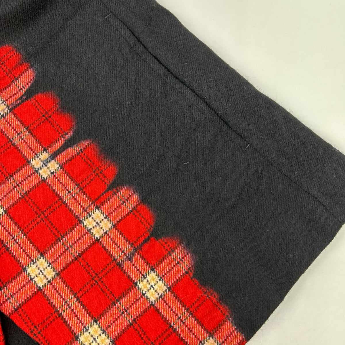 ISSEY MIYAKE MEN イッセイミヤケメン 12AW ME23FD105 ウール チェック柄 切替 テーラードジャケット ジャケット