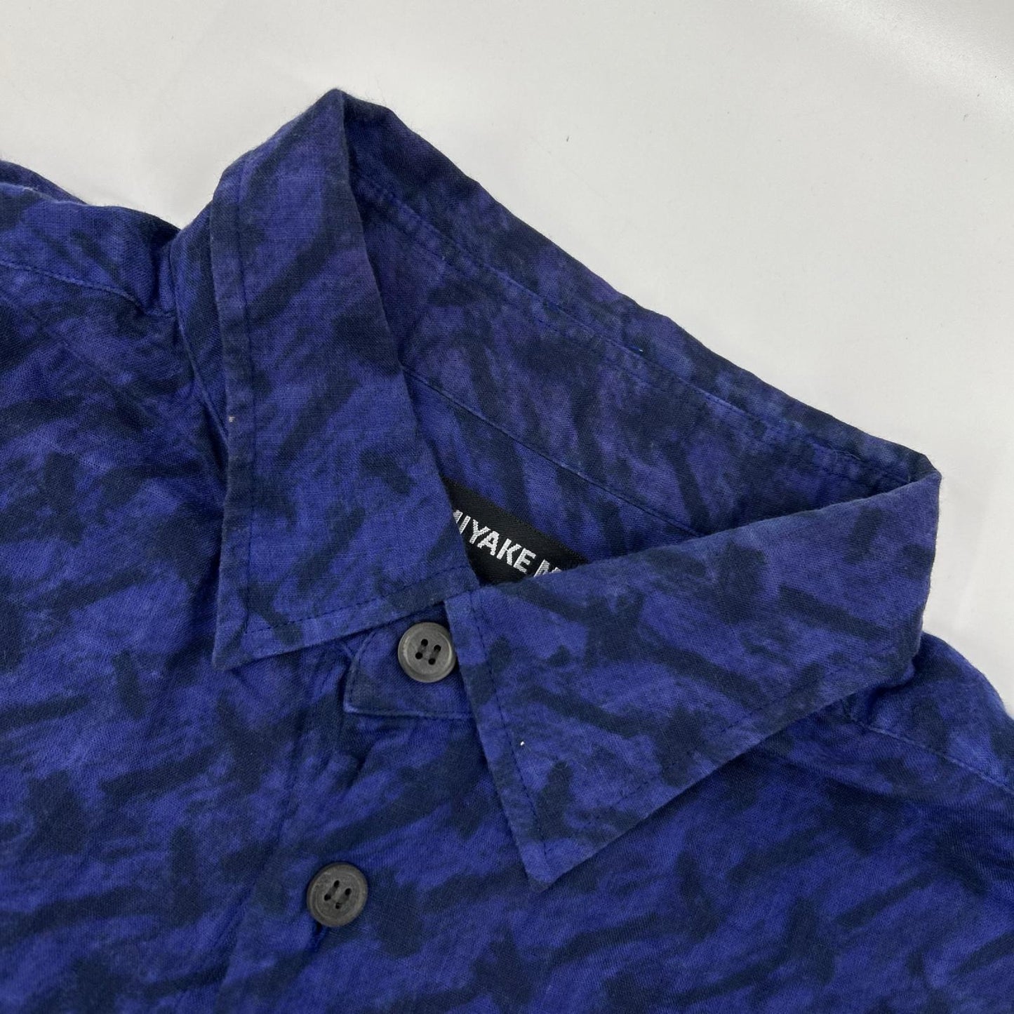 ISSEY MIYAKE MEN イッセイミヤケメン 13AW ME33FJ203 ブルー コットン 総柄 長袖シャツ トップス