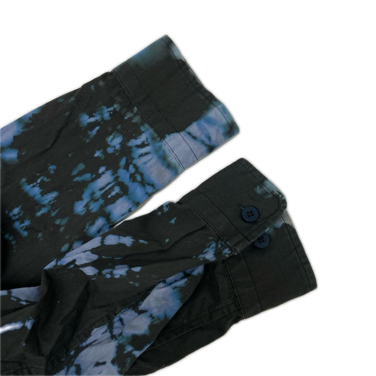 ISSEY MIYAKE MEN イッセイミヤケメン ME41FJ033 ブラック 染め抜き タイダイ染め 総柄 長袖シャツ トップス