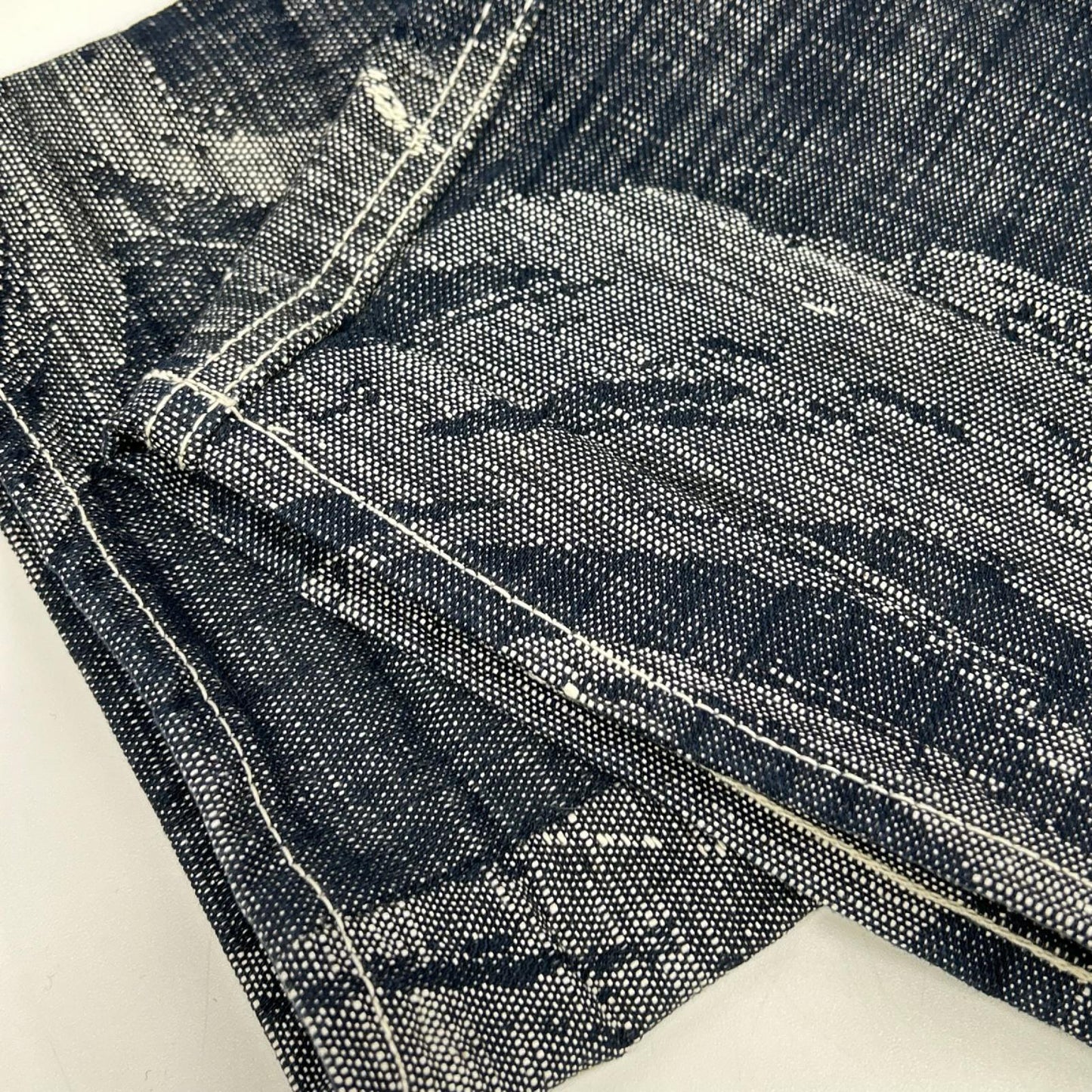 ISSEY MIYAKE MEN イッセイミヤケメン 12AW インディゴ ME23FF031 グラフィック ジャガードデニムパンツ ボトムス