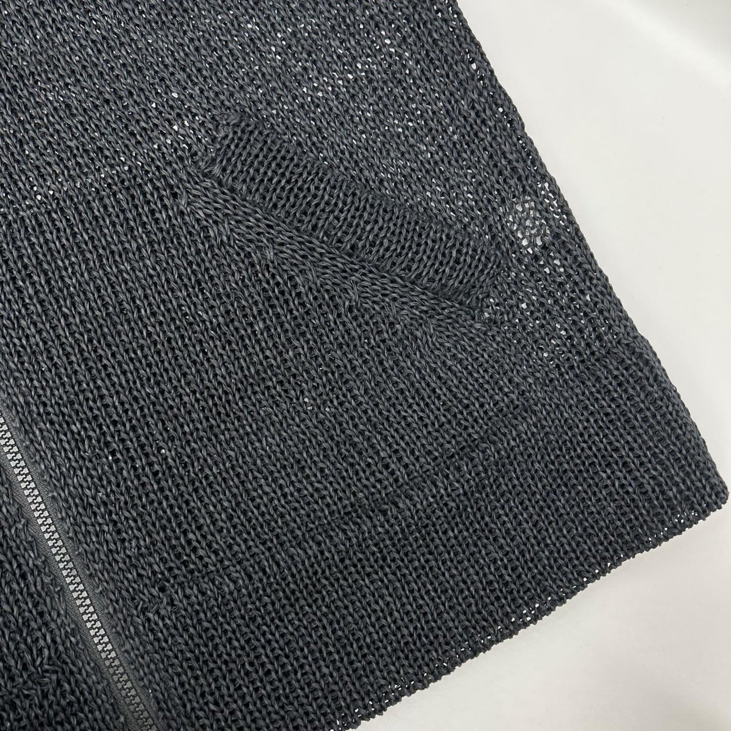 ISSEY MIYAKE MEN イッセイミヤケメン 13SS ブラック ME31KO192 和紙 ジップアップニット トップス