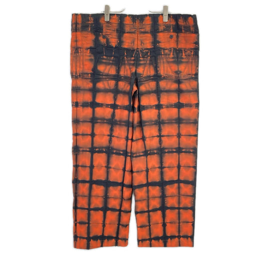 ISSEY MIYAKE MEN イッセイミヤケメン 19年 オレンジ×ブラック ME91FF274 総柄パンツ ボトムス