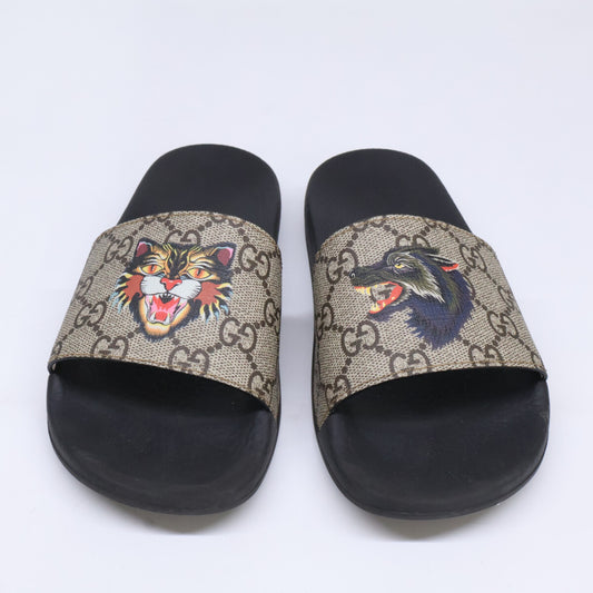 GUCCI グッチ 508811 GGスプリーム アングリーキャット スライドサンダル シューズ