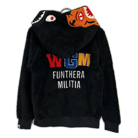 A BATHING APE アベイシングエイプ 001LJE702020X ブラック BOA TIGER SHARK フルジップフーディー トップス