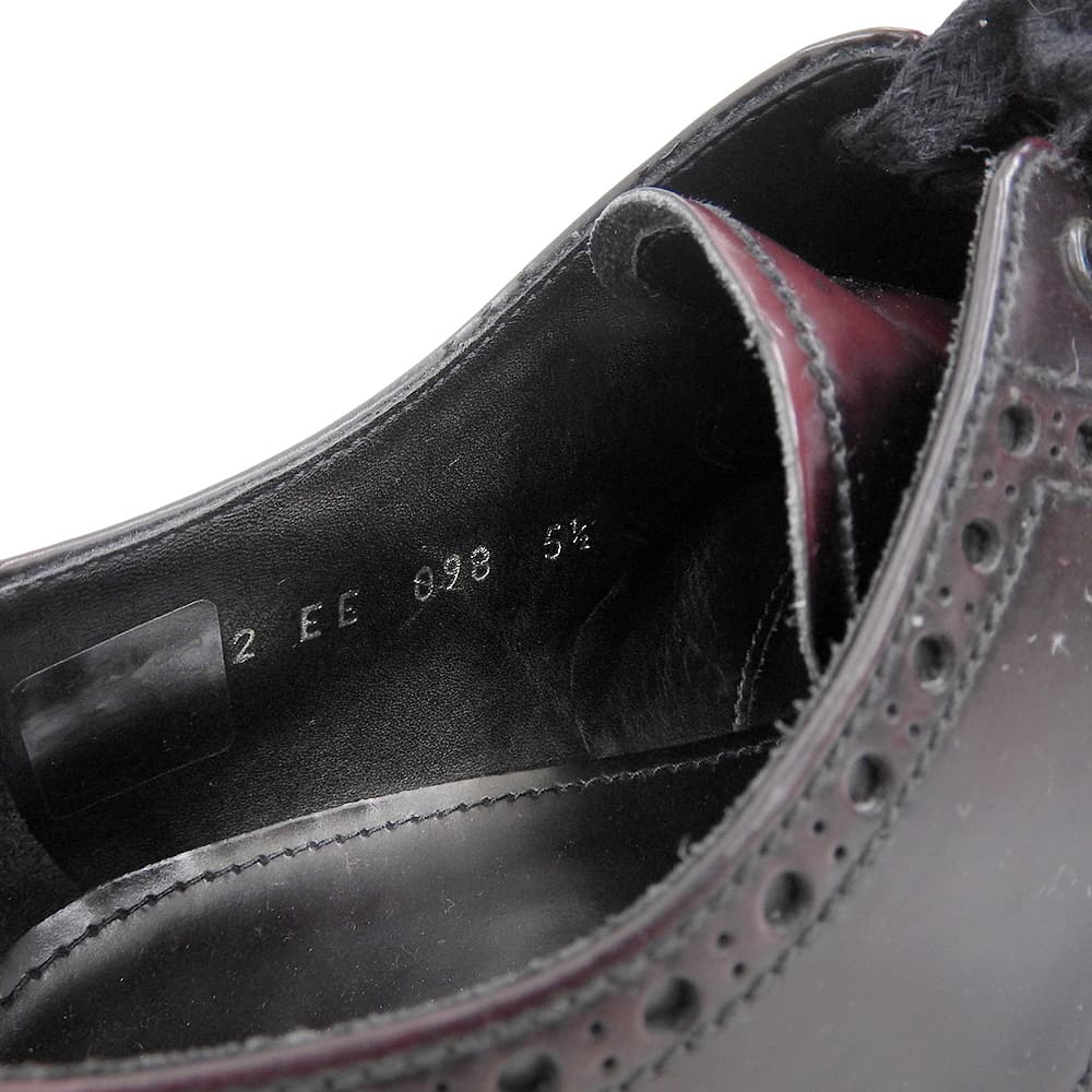 PRADA プラダ エアソール ウイングチップ シューズ メンズ バーガンディ 5 1/2 シューズ