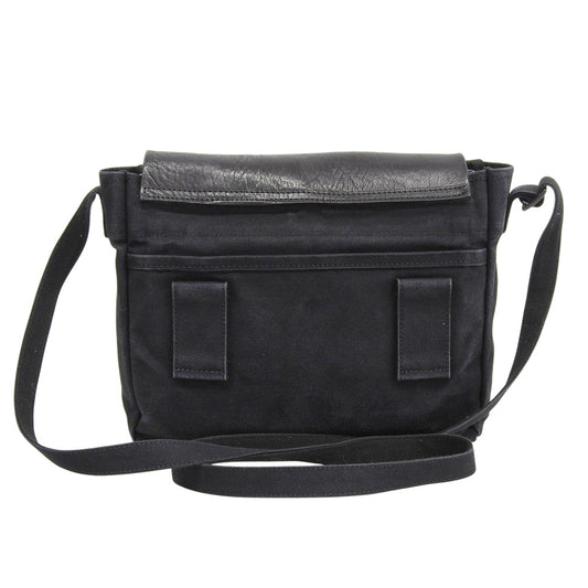 HYSTERIC GLAMOUR Stencil Woman Print Postman Bag Leather Canvas Shoulder Bag Ladies Black Shoulder Bag