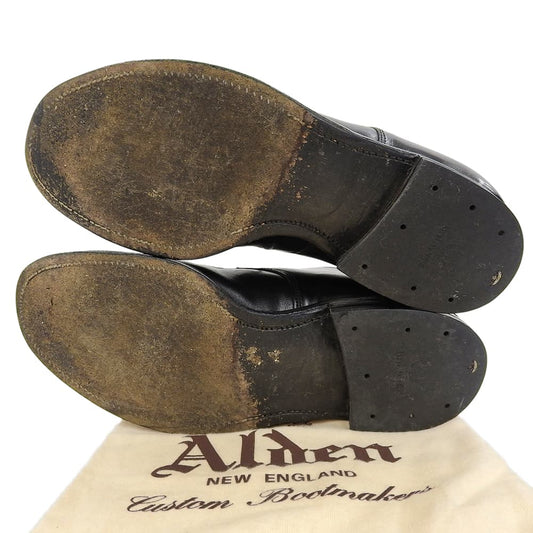 Alden オールデン 56251 パンチドキャップトゥ ブラック コードバン シューズ メンズ 7 シューズ