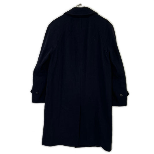 BEAMS F ビームスエフ ネイビー カシミヤ35% バルカラー ステンカラーコート コート