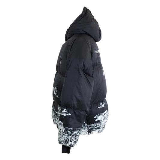 UNDERCOVER アンダーカバー xVALENTINO ヴァレンティノ【美品】19AW UCX4205-2 UFOプリント フーディダウンジャケット ジャケット 3 メンズ