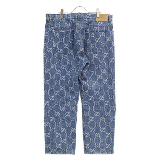 GUCCI グッチ 【国内正規】623953 GGジャガード ジップフライ デニムパンツ ボトムス