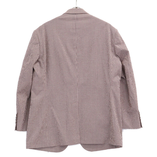 HERMES 【Excellent Condition/Domestic Authentic】G19821 Check Seersucker Silk Blend 2B Tailored Jacket
