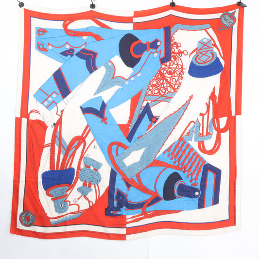 HERMES Carre Geant 140 Cashmere Silk Zouaves et Dragons Large Scarf