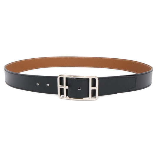 HERMES エルメス ケープコッド 32 SV金具 A刻 ボックスカーフ/ヴォー・トーゴ リバーシブル ベルト