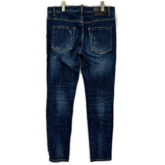 DSQUARED2 ディースクエアード S74LA0651 インディゴ D2プリント SLIM JEAN/スリムジーン デニムパンツ ボトムス