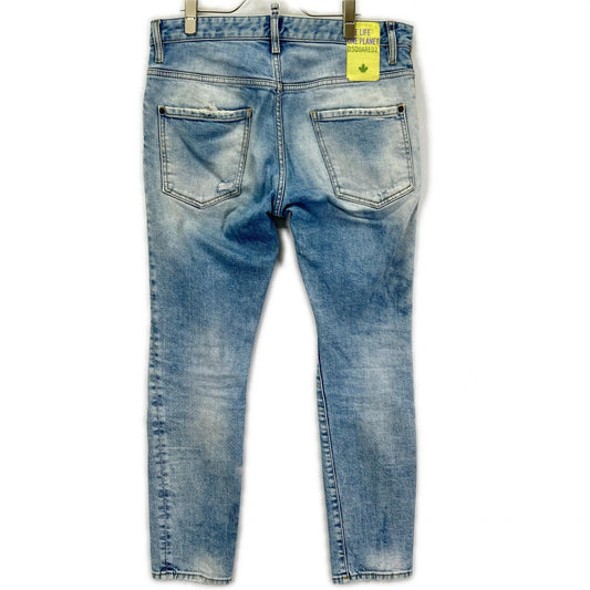DSQUARED2 ディースクエアード S78LB0094 インディゴ コットン SKATER JEAN/スケータージーン ボタンフライデニムパンツ ボトムス