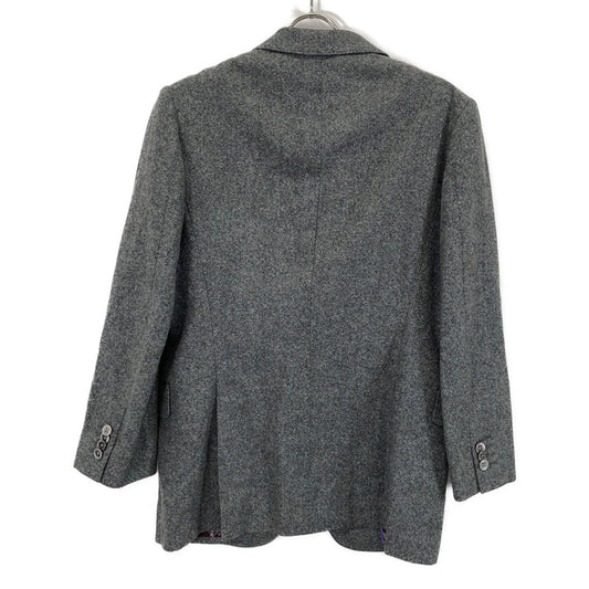 PaulSmith Paul Smith gray cashmere jacket with all-over patterned lining jacket